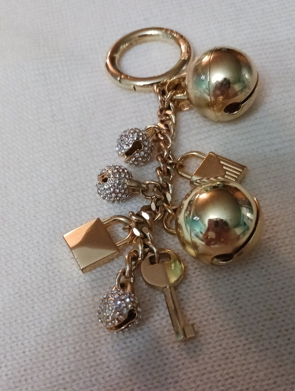 Michel Kors Gold Charm Keyring - Women's Accessories